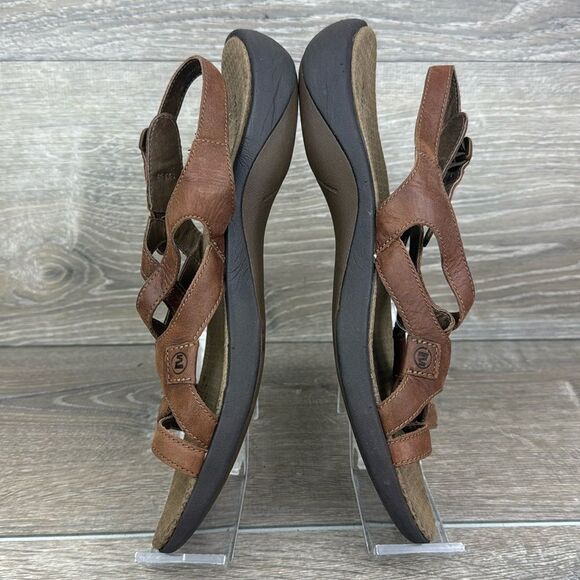 Merrell Terrain Ari Lattice J36612 Women’s Sz 9 Agave Brown Leather Strap Sandal - Picture 9 of 14